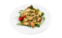 Solatni krožnik s piščancem na žaru in curry prelivom