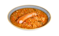Domači ričet s klobaso