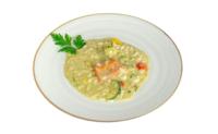   Rižota s pestom alla genovese in zelenjavo 
