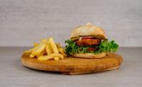 FISH BURGER Z OCVRTO RIBO TRSKE+POMMES FRITES