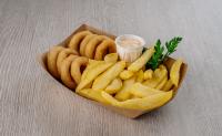 OCVRTI ČEBULNI OBROČKI + POMMES