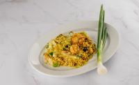 Pražen riž z indijskem curryjem