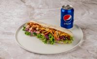 Pulled pork / Trgana svinjina + Pepsi 0,33 l ploč.