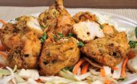 Achari chicken tikka + meta chutney