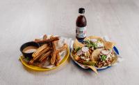 Combo 3 tacosi + Churros + Črno zrno cold brew kava